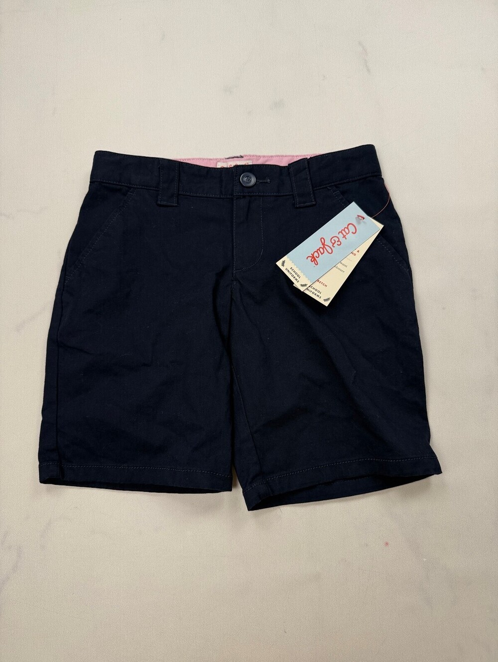Cat & Jack Bermuda Shorts Navy Current Adjustable - Girls 7